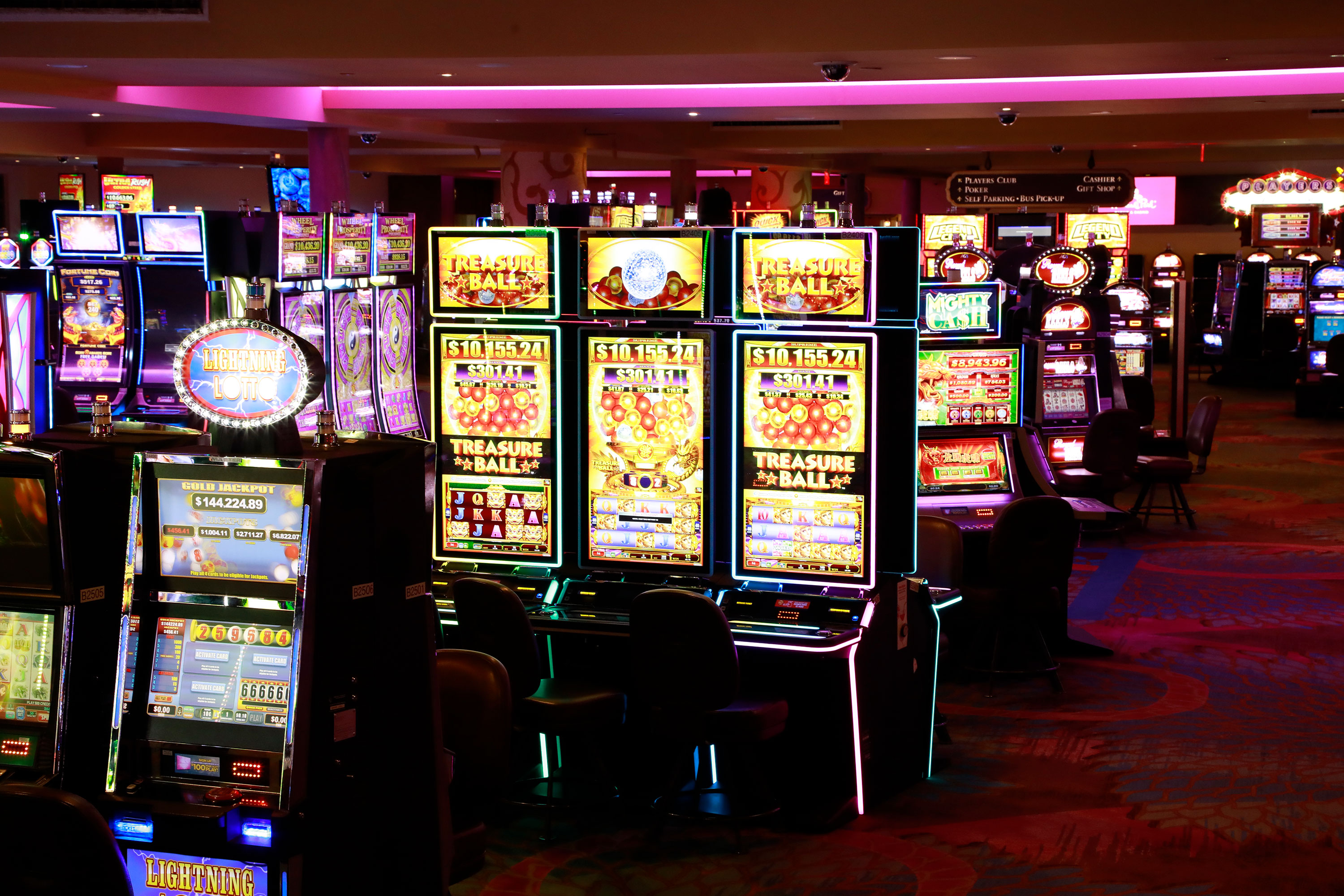 Slot machine floor