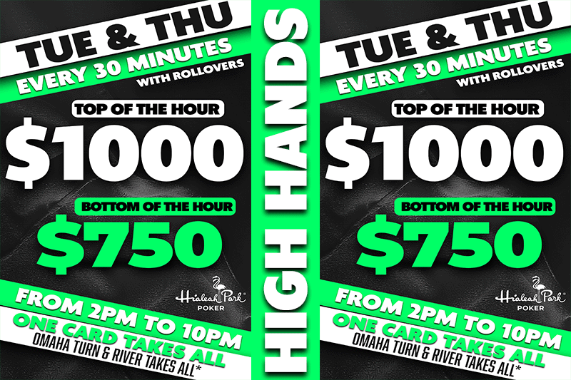 TUESDAY AND THURSDAY HIGH HANDS 