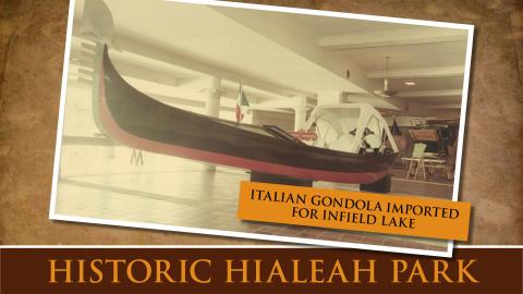 Italian Gondola Imported for Infield Lake